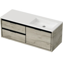 Skříňka pod umyvadlo se dvěma zásuvkami a umyvadlem