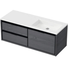 Skříňka pod umyvadlo se dvěma zásuvkami a umyvadlem na desku