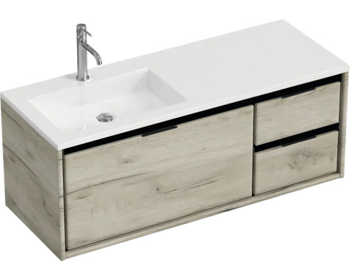 Skříňka pod umyvadlo s umyvadlem a vodovodní baterií