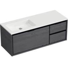 Skříňka pod umyvadlo s umyvadlem a dvěma zásuvkami