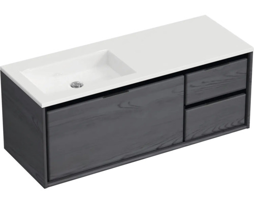 Skříňka pod umyvadlo s umyvadlem a dvěma zásuvkami