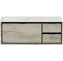 Skříňka pod umyvadlo se zásuvkami s dřevěným designem