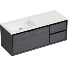 Skříňka pod umyvadlo se dvěma zásuvkami a zapuštěným umyvadlem