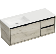 Skříňka pod umyvadlo se dvěma zásuvkami a integrovaným umyvadlem