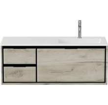 Skříňka pod umyvadlo se dvěma zásuvkami, umyvadlem a baterií