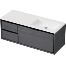 Skříňka pod umyvadlo se dvěma zásuvkami a zapuštěným umyvadlem