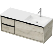 Skříňka pod umyvadlo s umyvadlem a dvěma zásuvkami