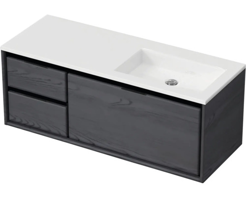 Skříňka pod umyvadlo se zásuvkami a umyvadlem na desku