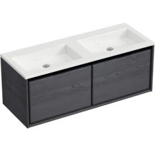 Skříňka pod umyvadlo se dvěma umyvadly a dvěma zásuvkami