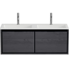 Umyvadlo se dvěma umyvadly a spodní skříňkou se dvěma zásuvkami