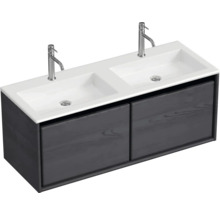 Dvojité umyvadlo se skříňkou a dvěma bateriemi