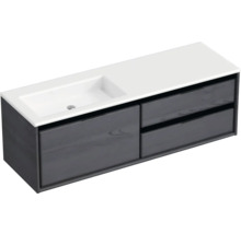 Skříňka pod umyvadlo se dvěma zásuvkami a zapuštěným umyvadlem