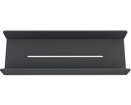 Tmavě šedá konzole police s drážkou