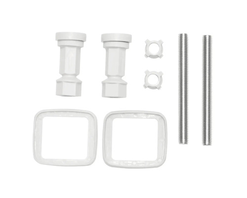 WC připojovací souprava se dvěma ventily, dvěma růžicemi, dvěma maticemi a dvěma závitovými tyčemi