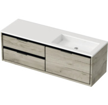 Skříňka pod umyvadlo se dvěma zásuvkami a umyvadlem