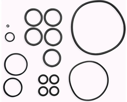 Sortiment různých O-kroužků v různých velikostech