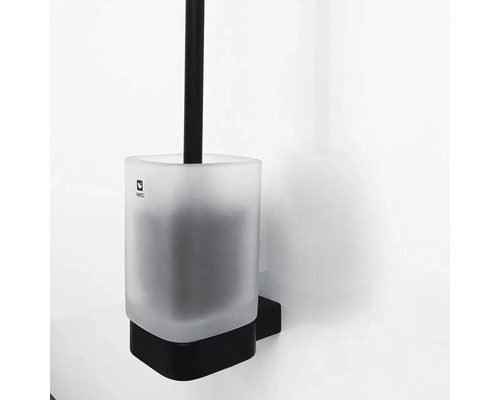 Nástěnná WC souprava s kartáčem v nádobě