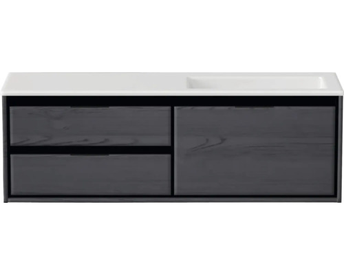 Skříňka pod umyvadlo se dvěma zásuvkami a umyvadlem