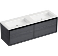 Skříňka pod umyvadlo s dvojitým umyvadlem a dvěma zásuvkami