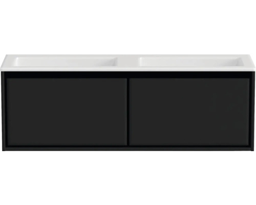 Skříňka pod umyvadlo se dvěma umyvadly a dvěma dvířky