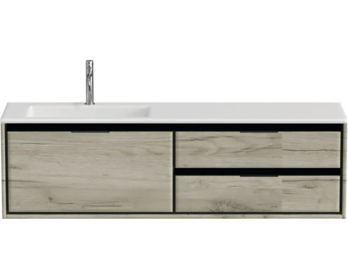 Skříňka pod umyvadlo s umyvadlem a dvěma zásuvkami