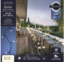 Solární světelný řetěz s 360 LED a délkou 27 metrů na terase