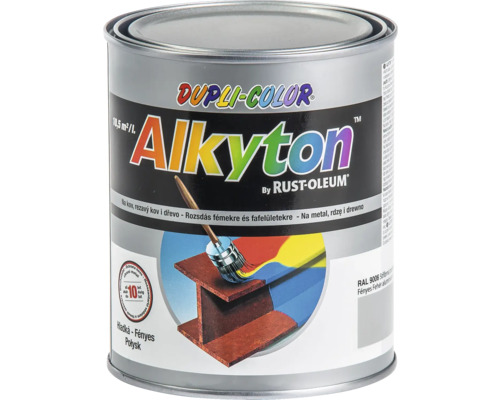 Samozákladová barva na rez i dřevo lesklá Alkyton stříbrná 750 ml