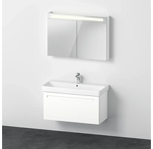 Koupelnová skříňka pod umyvadlo se zrcadlovou skříňkou a osvětlením