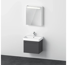 Koupelna s umyvadlovou skříňkou, umyvadlem a zrcadlovou skříňkou s osvětlením