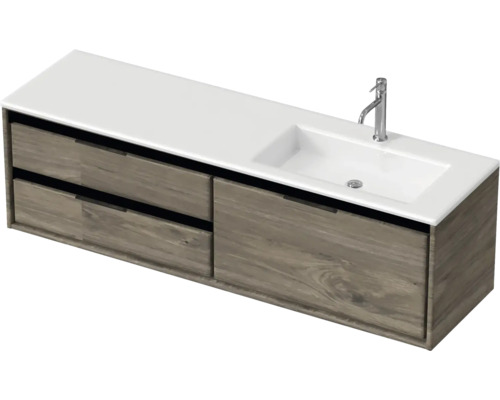 Skříňka pod umyvadlo s umyvadlem a dvěma zásuvkami