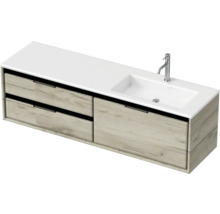 Skříňka pod umyvadlo se zásuvkami, umyvadlo a vodovodní baterie