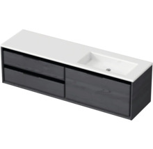 Skříňka pod umyvadlo se dvěma zásuvkami a umyvadlem na desku