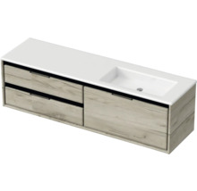 Skříňka pod umyvadlo se dvěma zásuvkami a umyvadlem