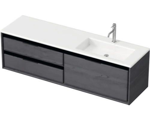 Skříňka pod umyvadlo se dvěma zásuvkami, umyvadlem a vodovodní baterií