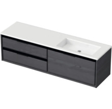 Skříňka pod umyvadlo se dvěma zásuvkami a umyvadlem