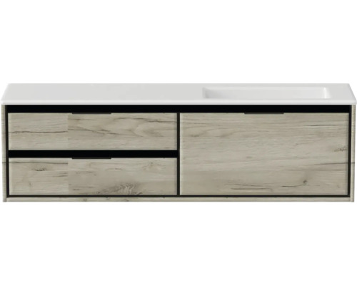 Skříňka pod umyvadlo se dvěma zásuvkami a umyvadlem