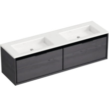 Skříňka pod umyvadlo se dvěma umyvadly a dvěma zásuvkami