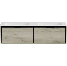 Skříňka pod umyvadlo se dvěma zásuvkami a dvojitým umyvadlem