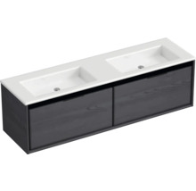 Skříňka pod umyvadlo se dvěma umyvadly a dvěma zásuvkami