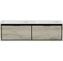 Skříňka pod umyvadlo se dvěma zásuvkami a dvojitým umyvadlem