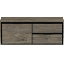 Šedá spodní skříňka se dvěma zásuvkami