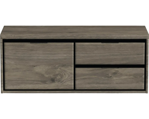 Šedá spodní skříňka se dvěma zásuvkami