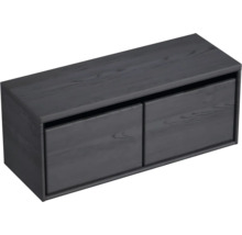 Závěsná skříňka pod umyvadlo se dvěma dřevěnými zásuvkami