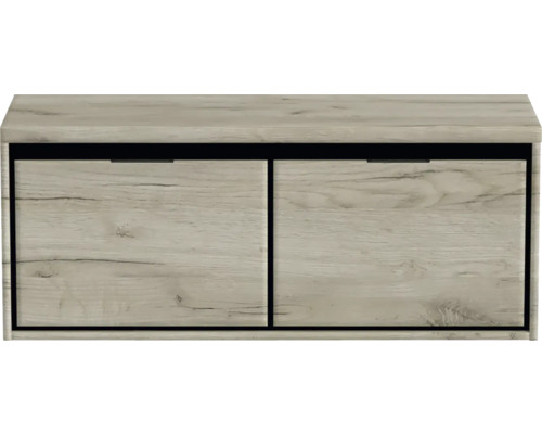 Botník se dvěma výklopnými dvířky v dřevěném dekoru