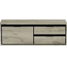 Závěsná skříňka se třemi zásuvkami v designu dřeva