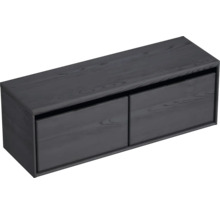 Závěsná dřevěná skříňka se dvěma zásuvkami