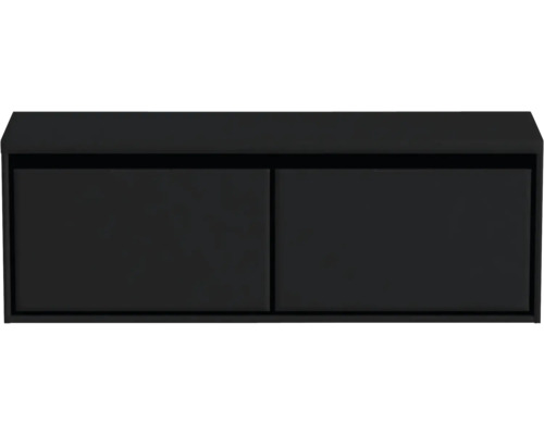 Černá skříňka pod umyvadlo se dvěma dvířky