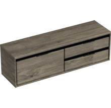 Závěsná skříňka v barvě dřeva se dvěma zásuvkami