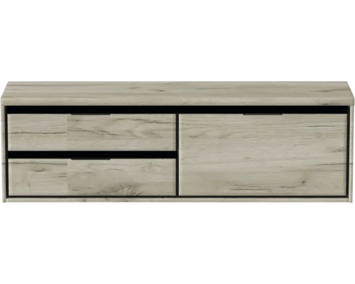 Závěsná skříňka pod umyvadlo se zásuvkami a dvířky