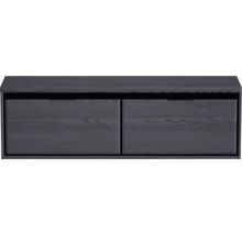 Závěsná skříňka pod umyvadlo ze dřeva se dvěma zásuvkami